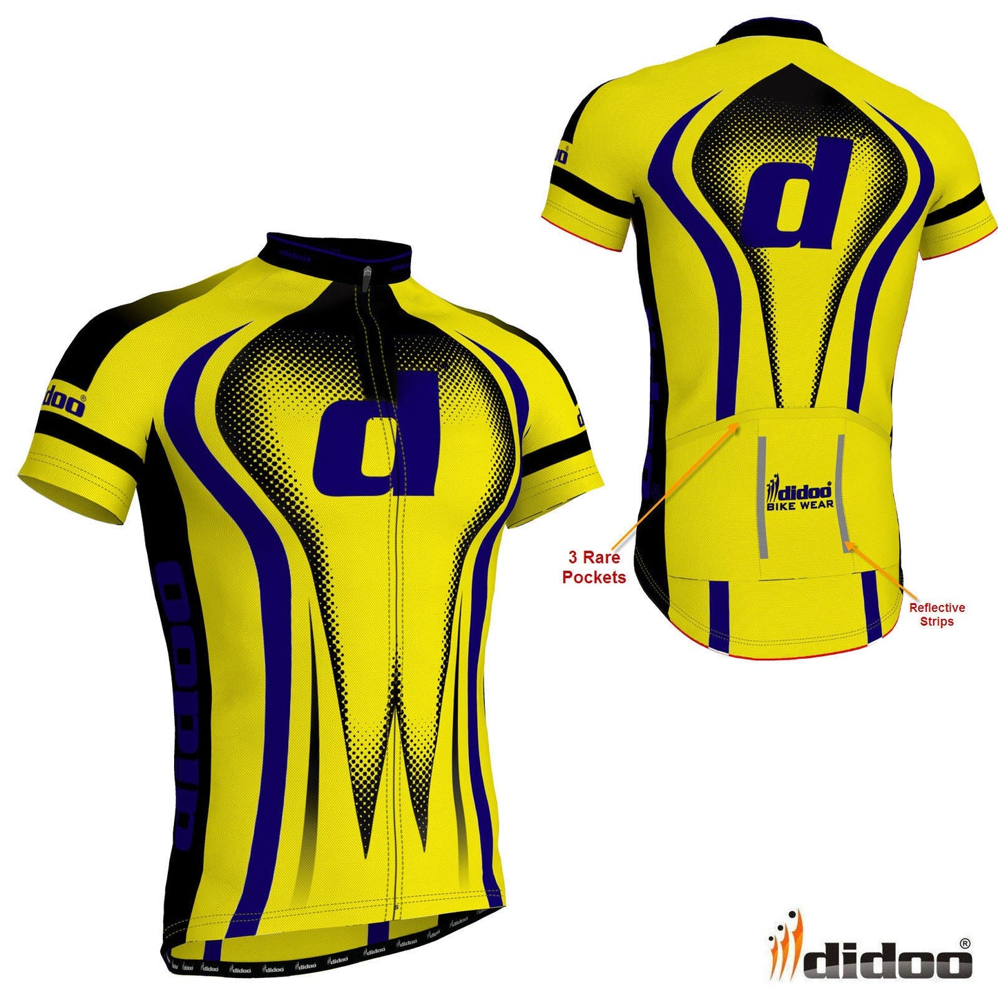 Didoo Mens Pro Short Sleeve Cycling Jersey