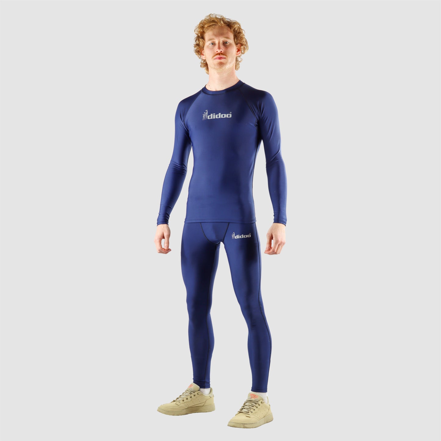 Navy blue DiDOO Men's Compression Base Layer Leggings