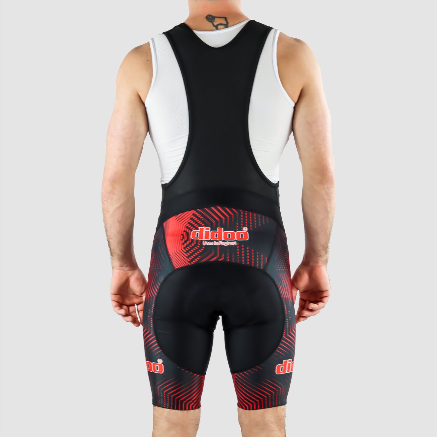 DiDOO Men's Classic Quick Dry Padded Cycling Bib Shorts Black and Red