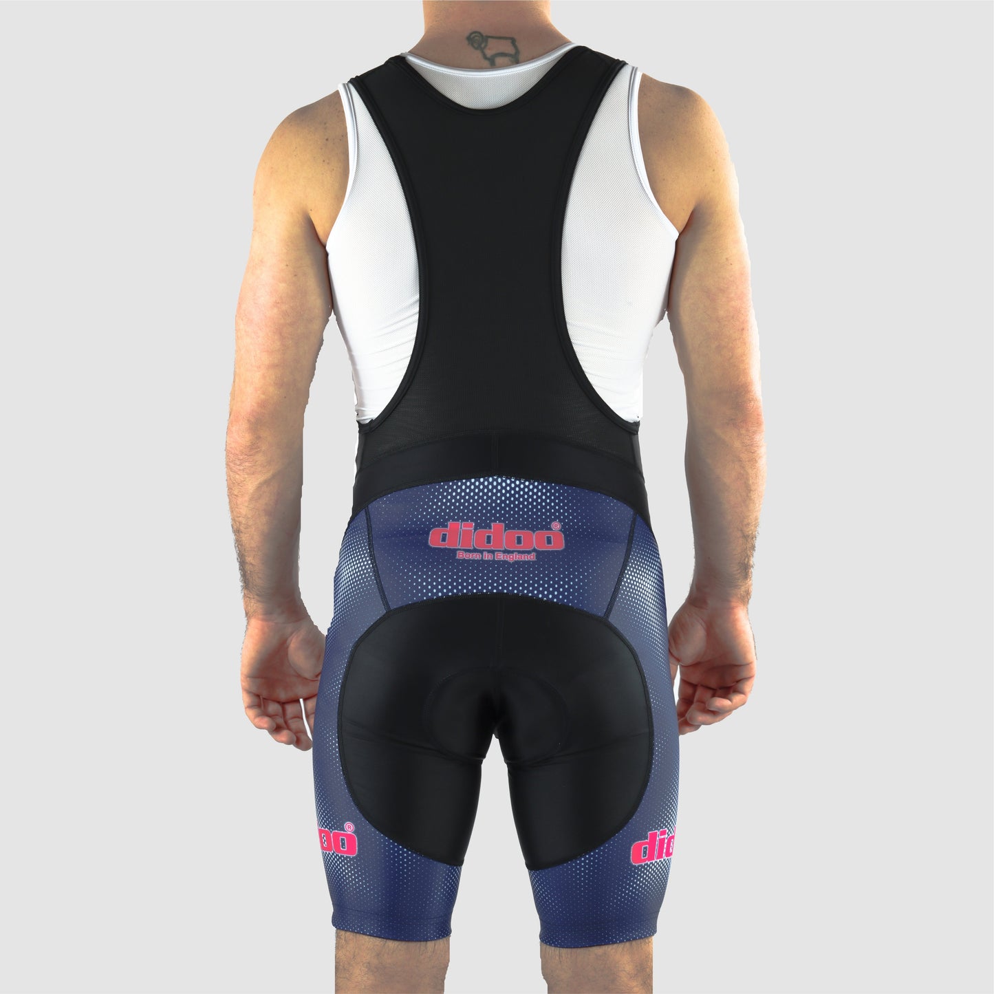 DiDOO Men's Classic Quick Dry Padded Cycling Bib Shorts Black and Navy Blue