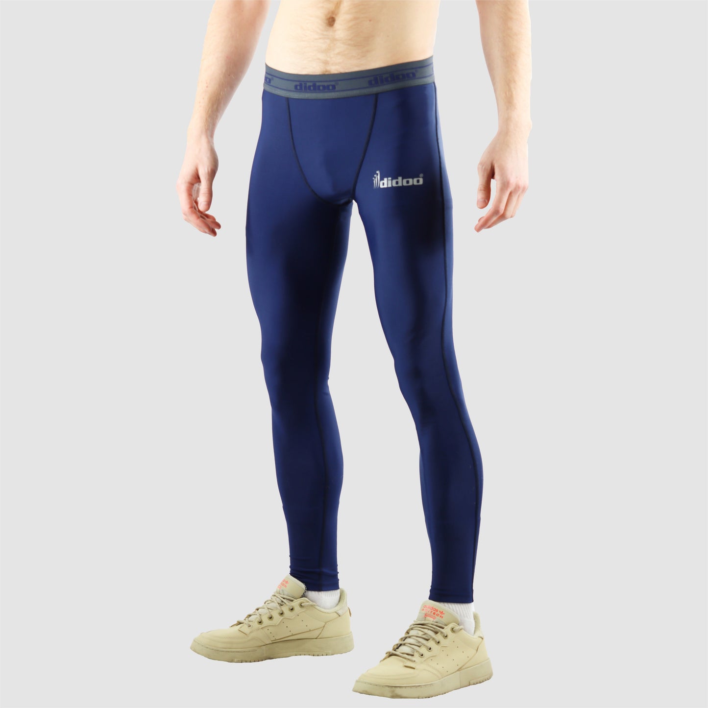 Navy blue DiDOO Men's Compression Base Layer Leggings