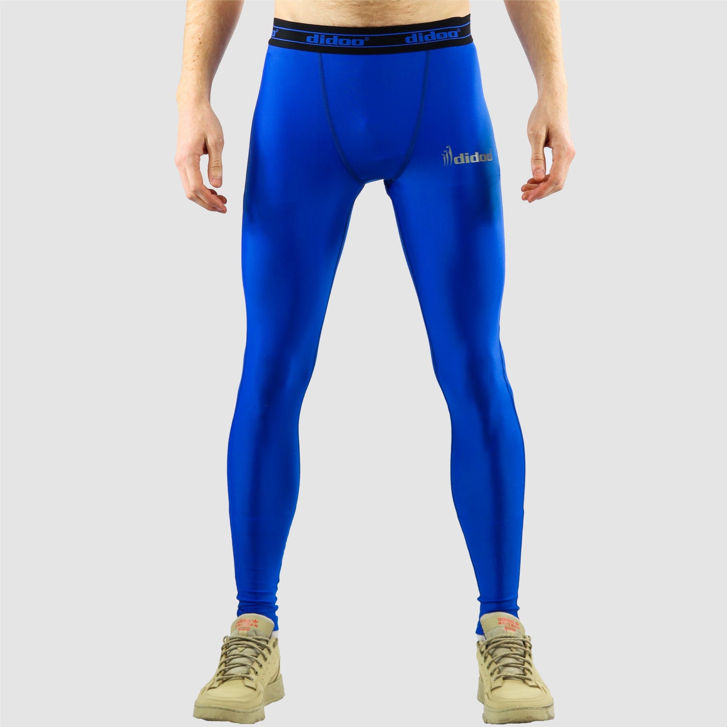 Royal blue DiDOO Men's Compression Base Layer Leggings