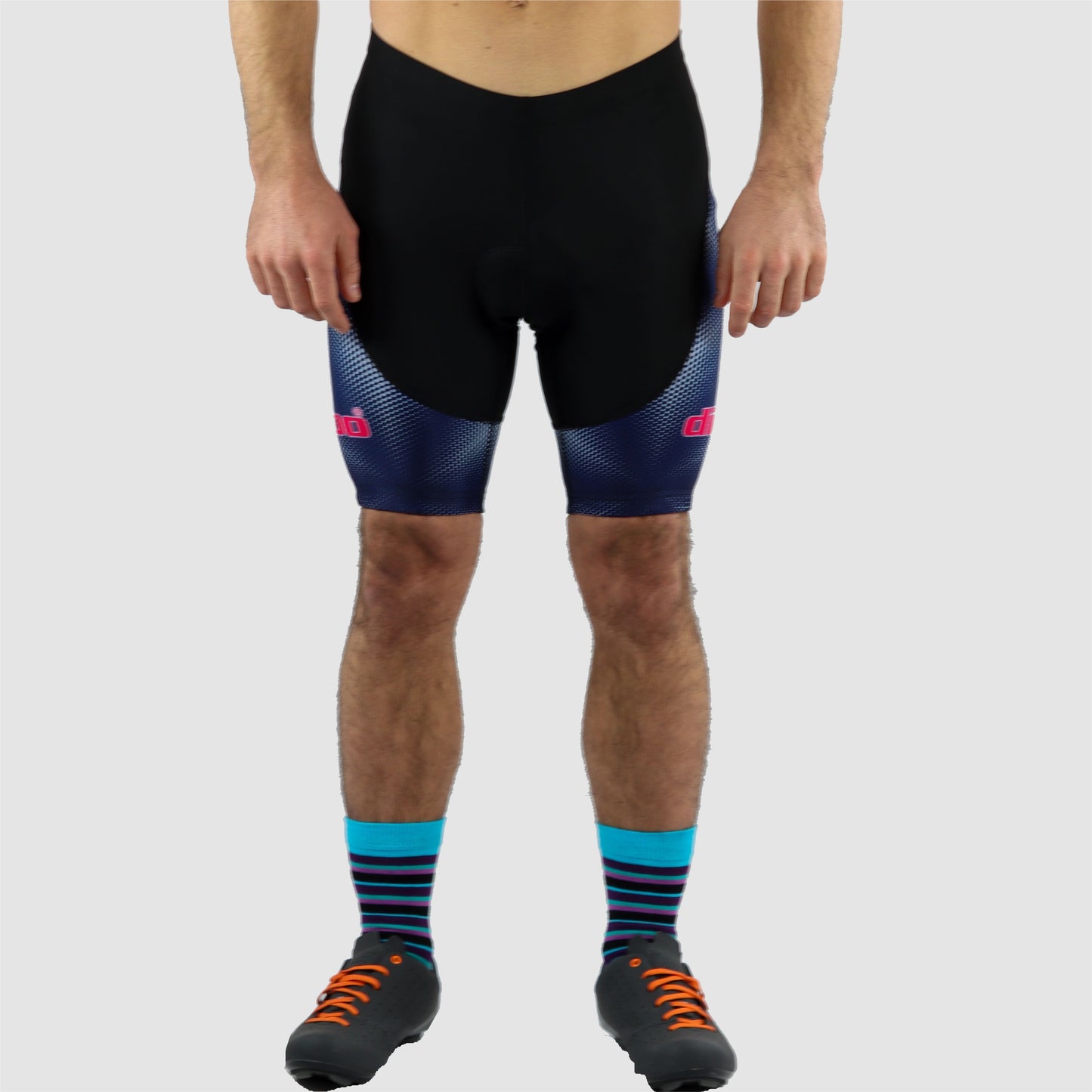 DiDOO Men's Classic Quick Dry Padded Cycling Shorts Black and Navy Blue