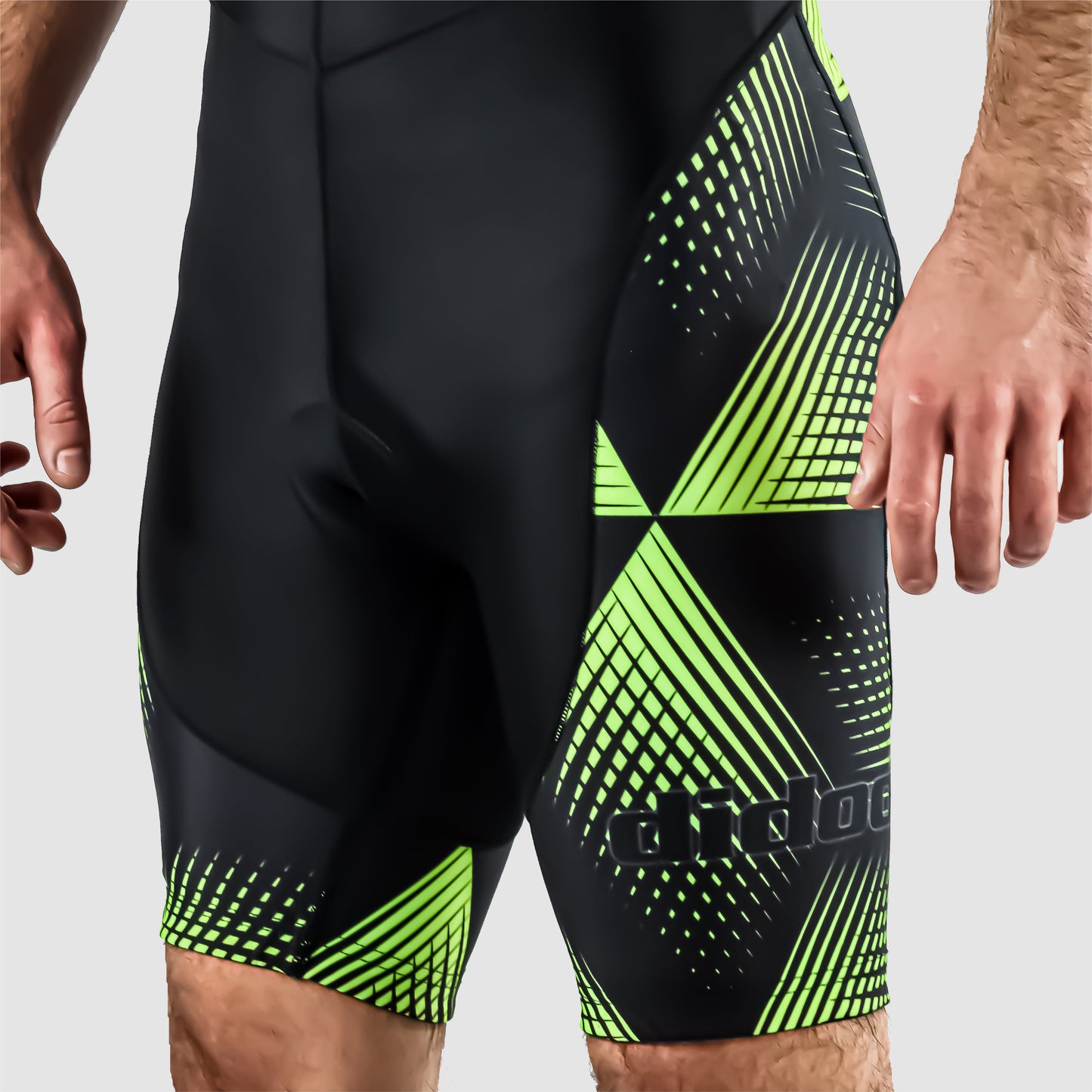 DiDOO Men's Classic Quick Dry Padded Cycling Bib Shorts Black and Yellow