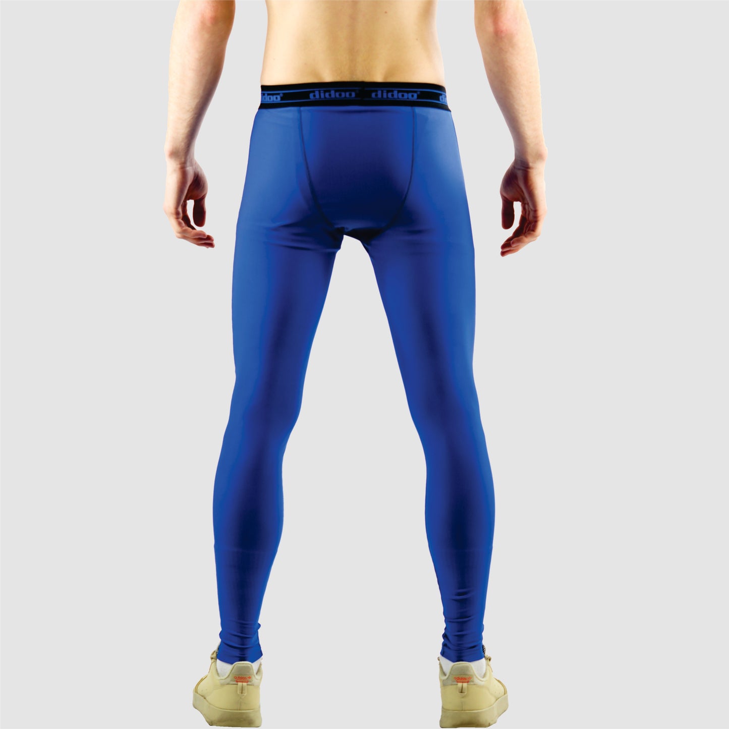 Royal blue DiDOO Men's Compression Base Layer Leggings