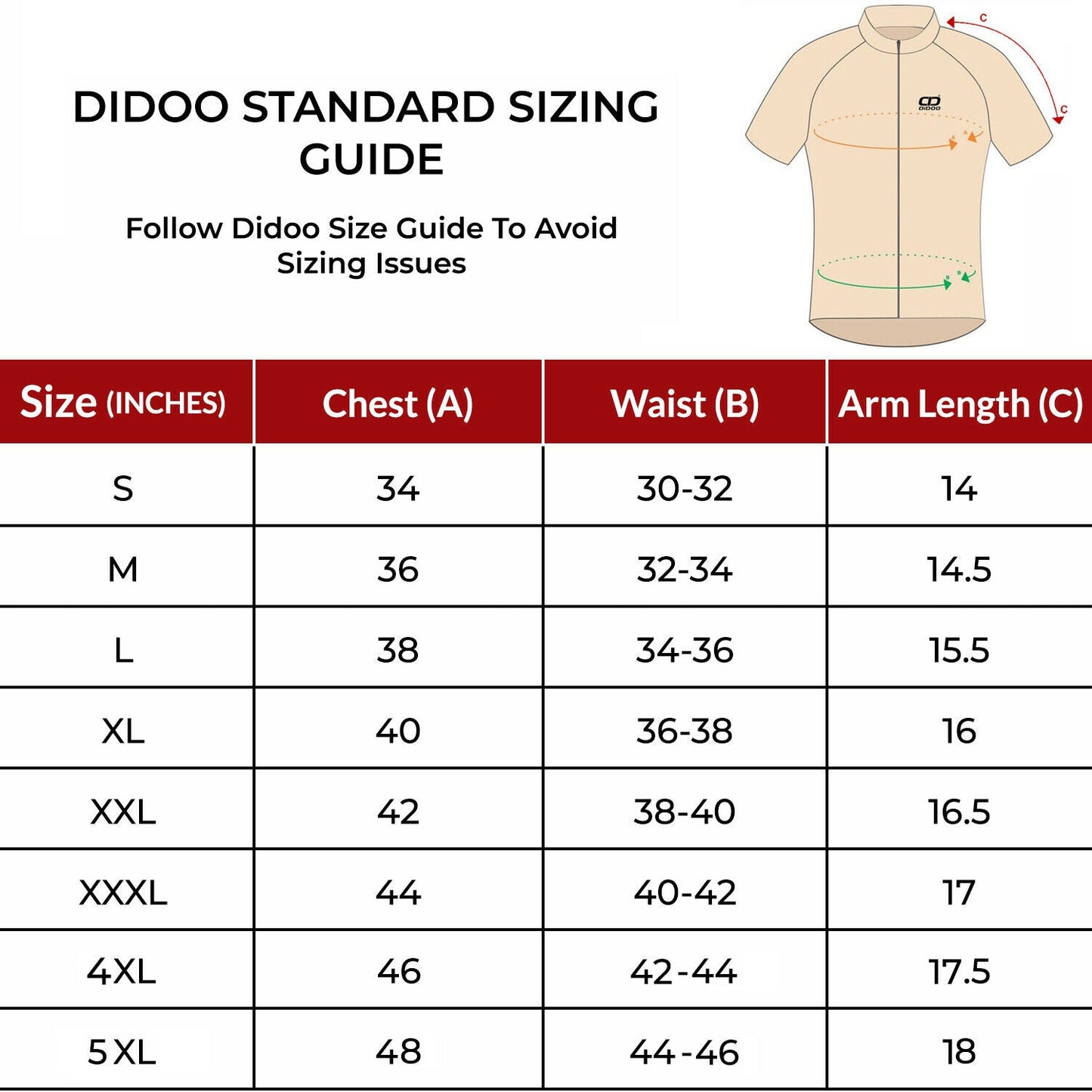 DiDOO Men's Power Pro Short Sleeve Cycling Jersey Black and white