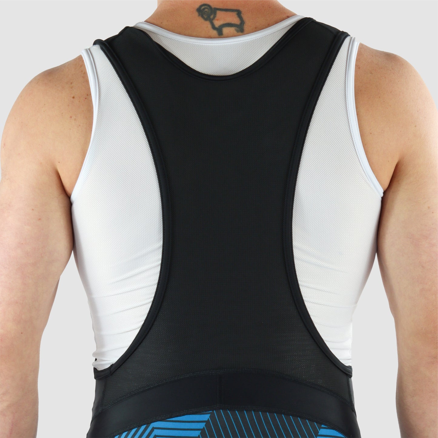 DiDOO Men's Classic Quick Dry Padded Cycling Bib Shorts Black and Light Blue