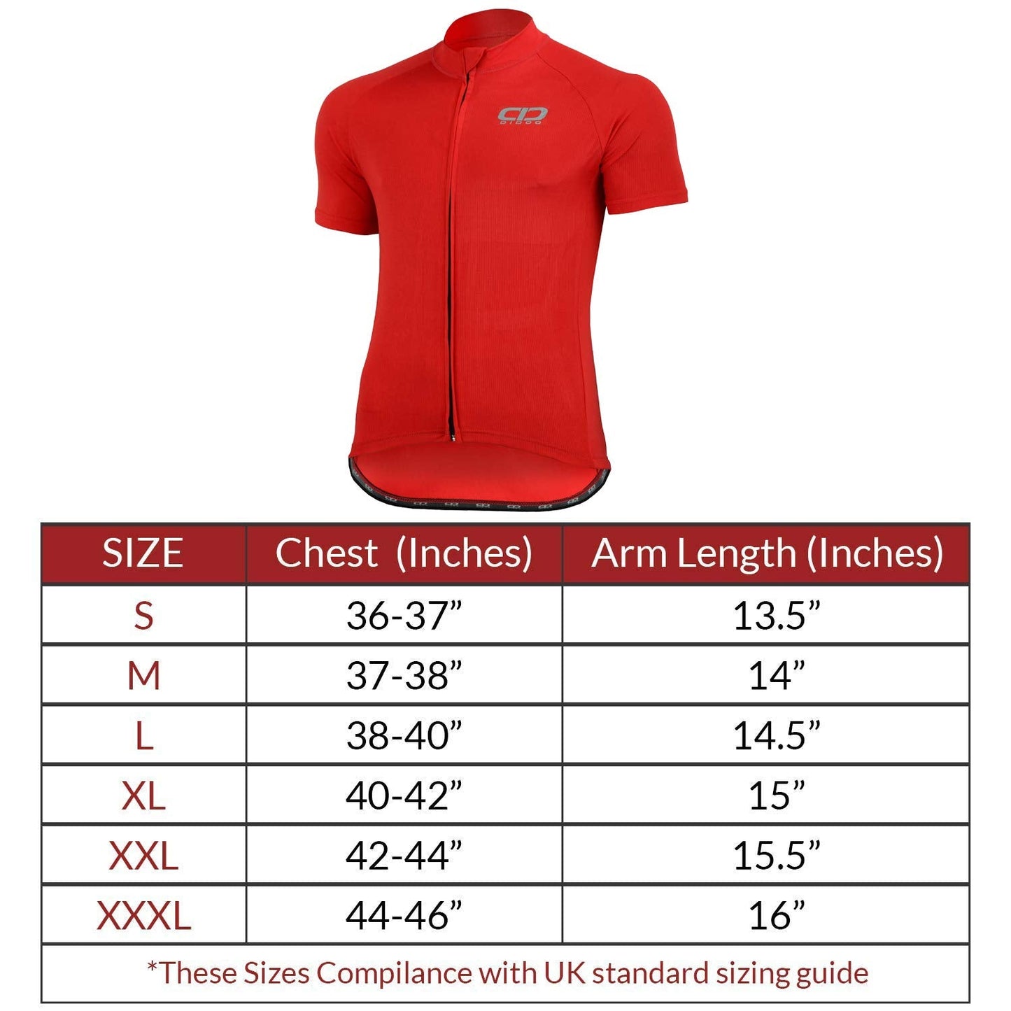 Didoo Cycling Jersey for Men Short Sleeve Tops Mountain Bike-MTB Summer Racing Shirt(full-zip)