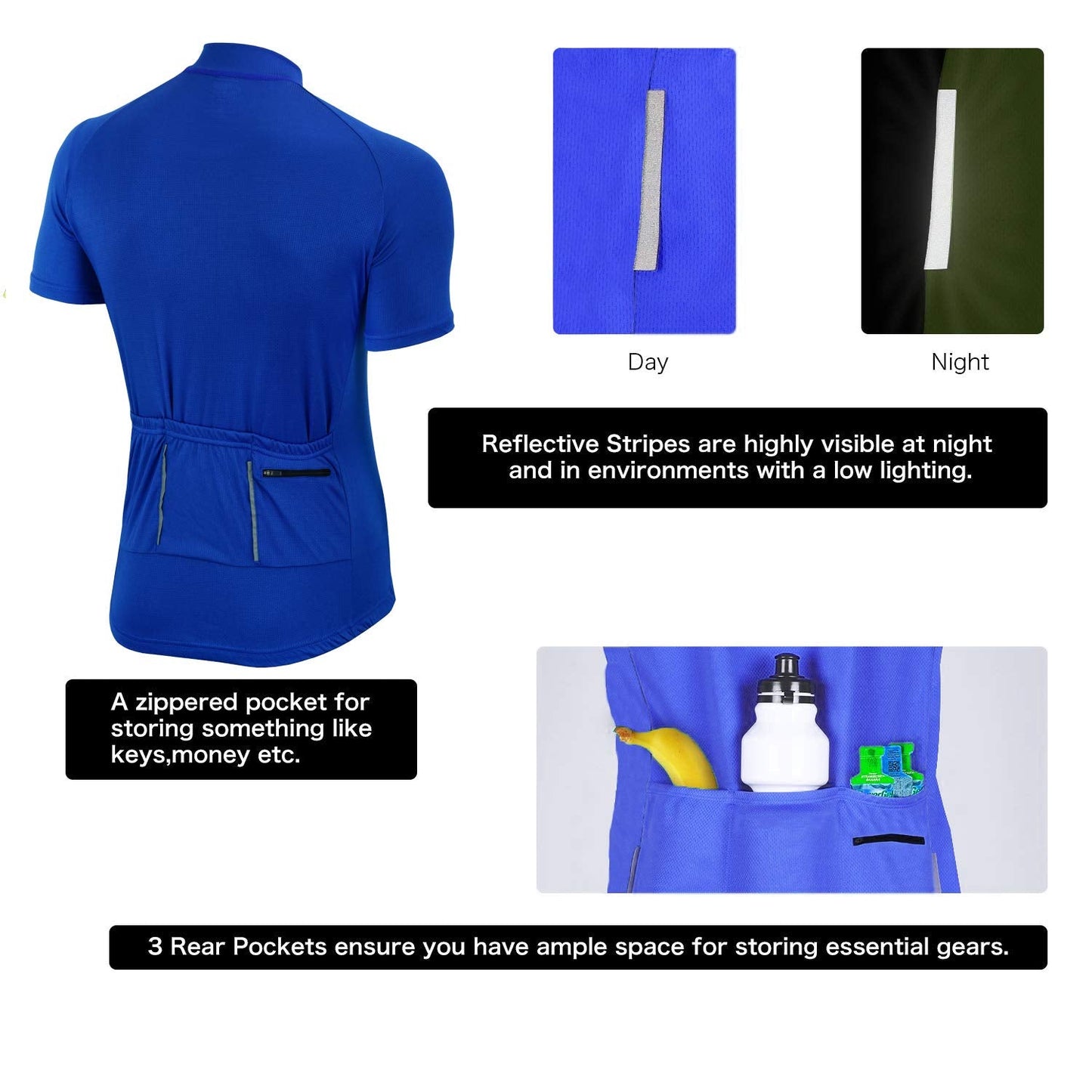 Didoo Cycling Jersey for Men Short Sleeve Tops Mountain Bike-MTB Summer Racing Shirt(half-zip)