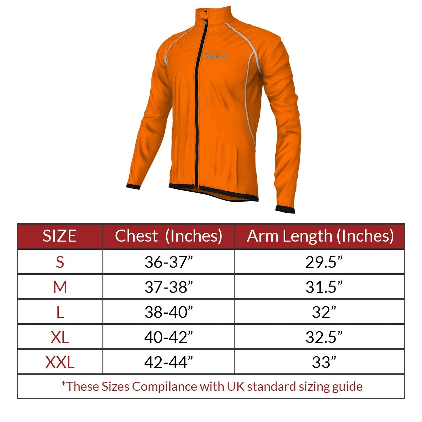 Cycling jacket waterproof mens with Lightweight Breathable Reflective and Cold weather WP-1303