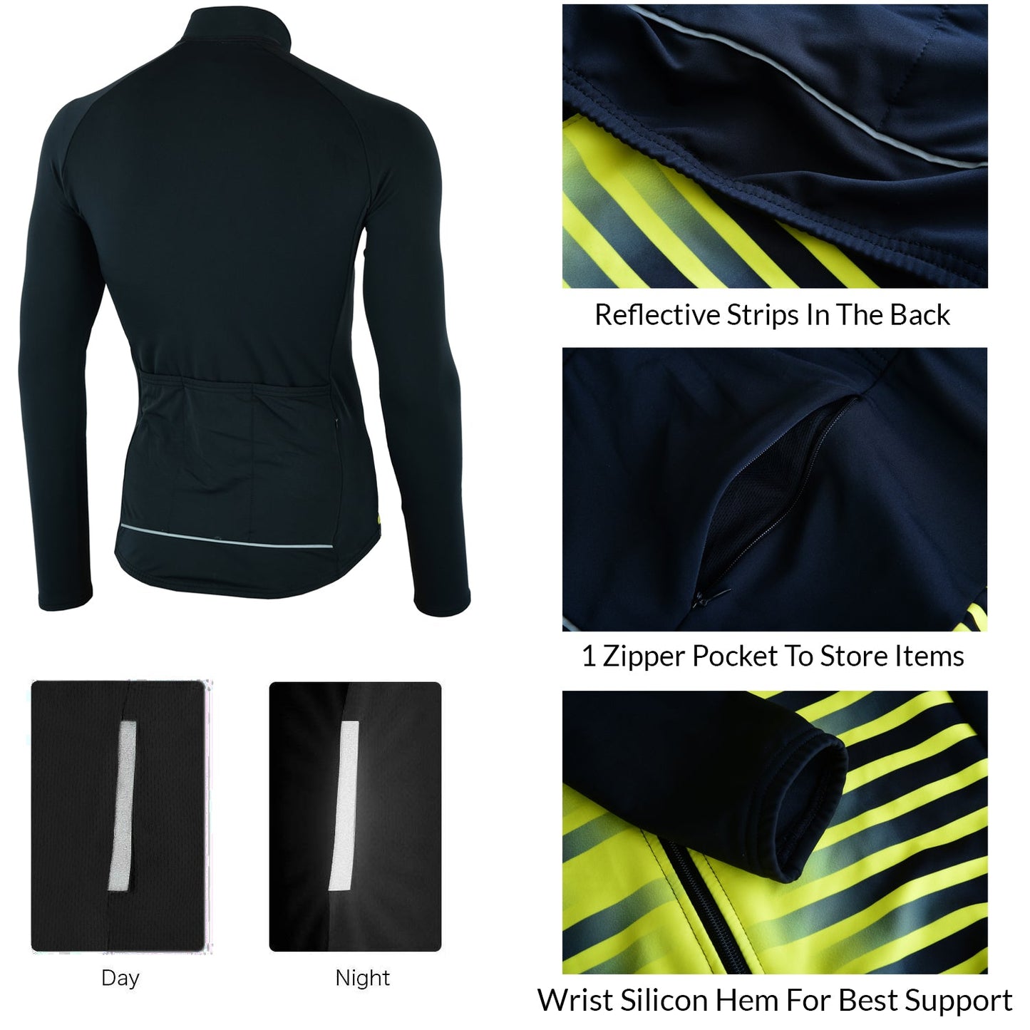 DiDOO Men’s Pro long sleeve winter cycling jersey