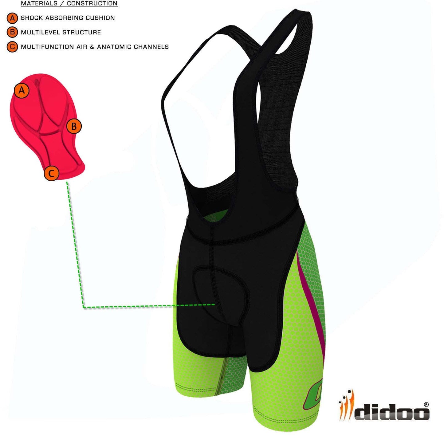 Didoo Womens Cycling Bib Shorts