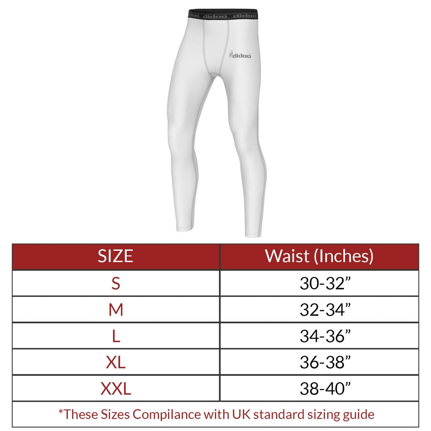 DiDOO Men's Compression Base Layer Leggings