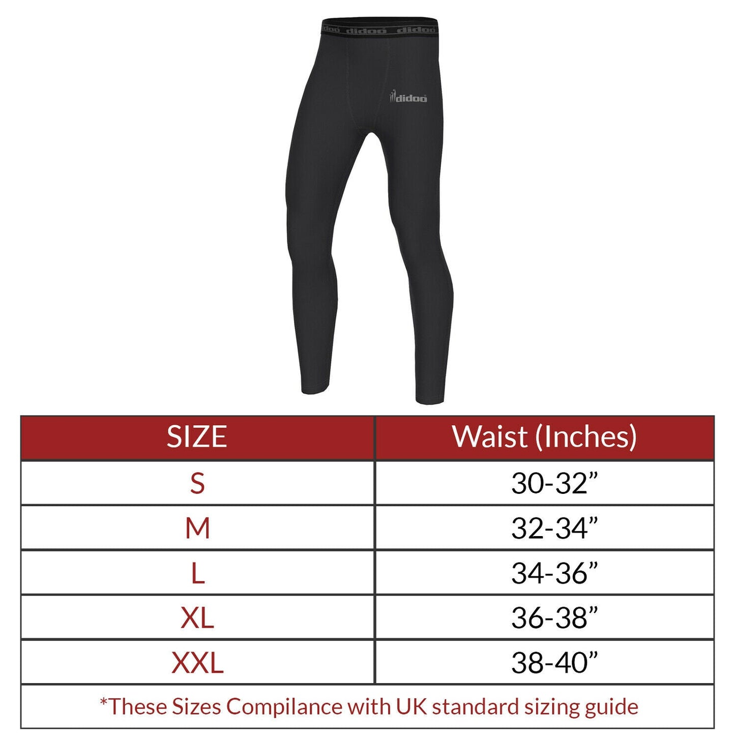 DiDOO Men's Compression Base Layer Leggings