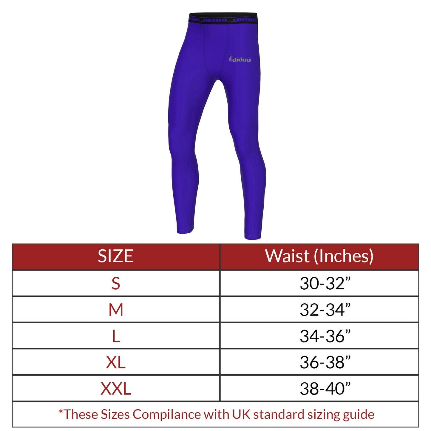 DiDOO Men's Compression Base Layer Leggings