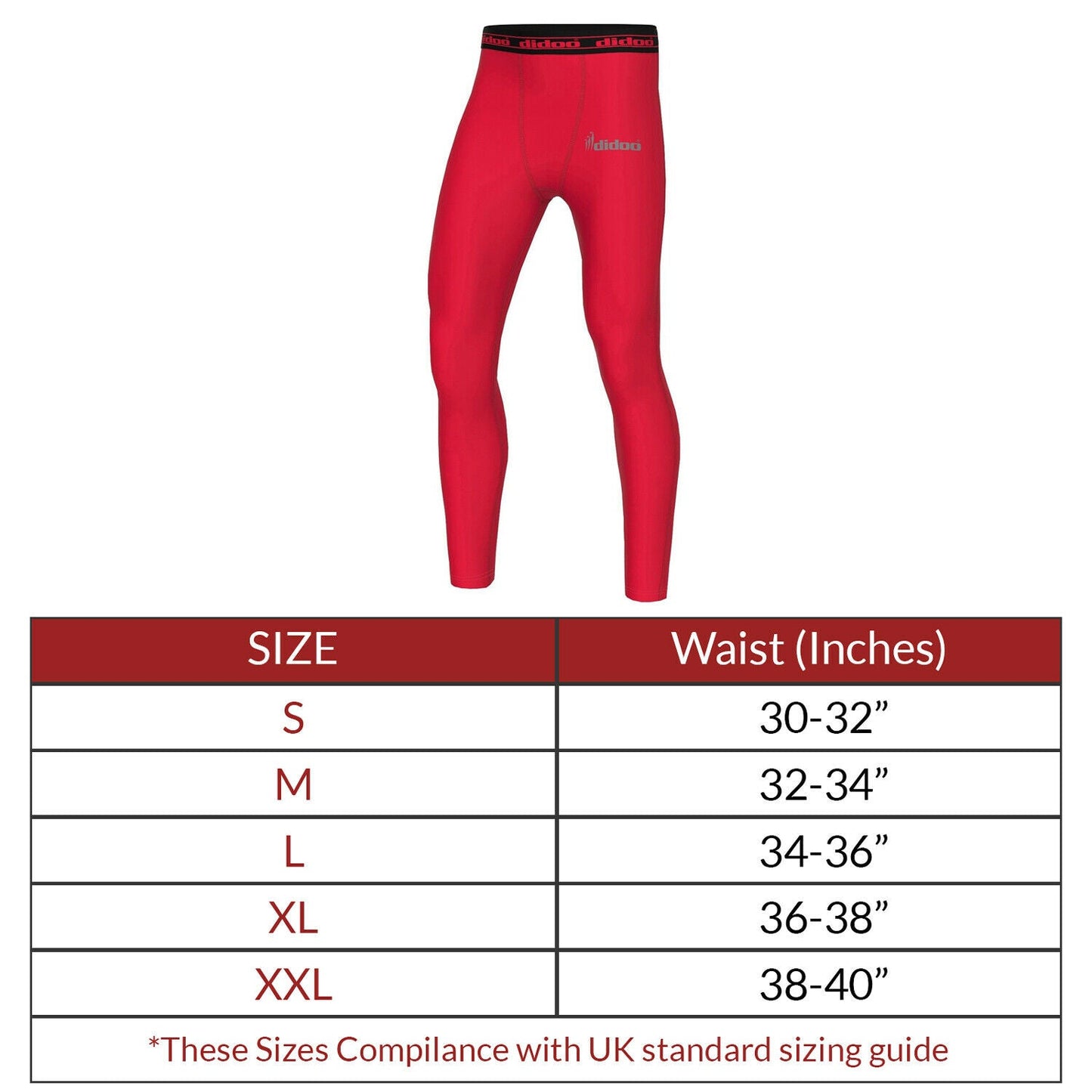 DiDOO Men's Compression Base Layer Leggings