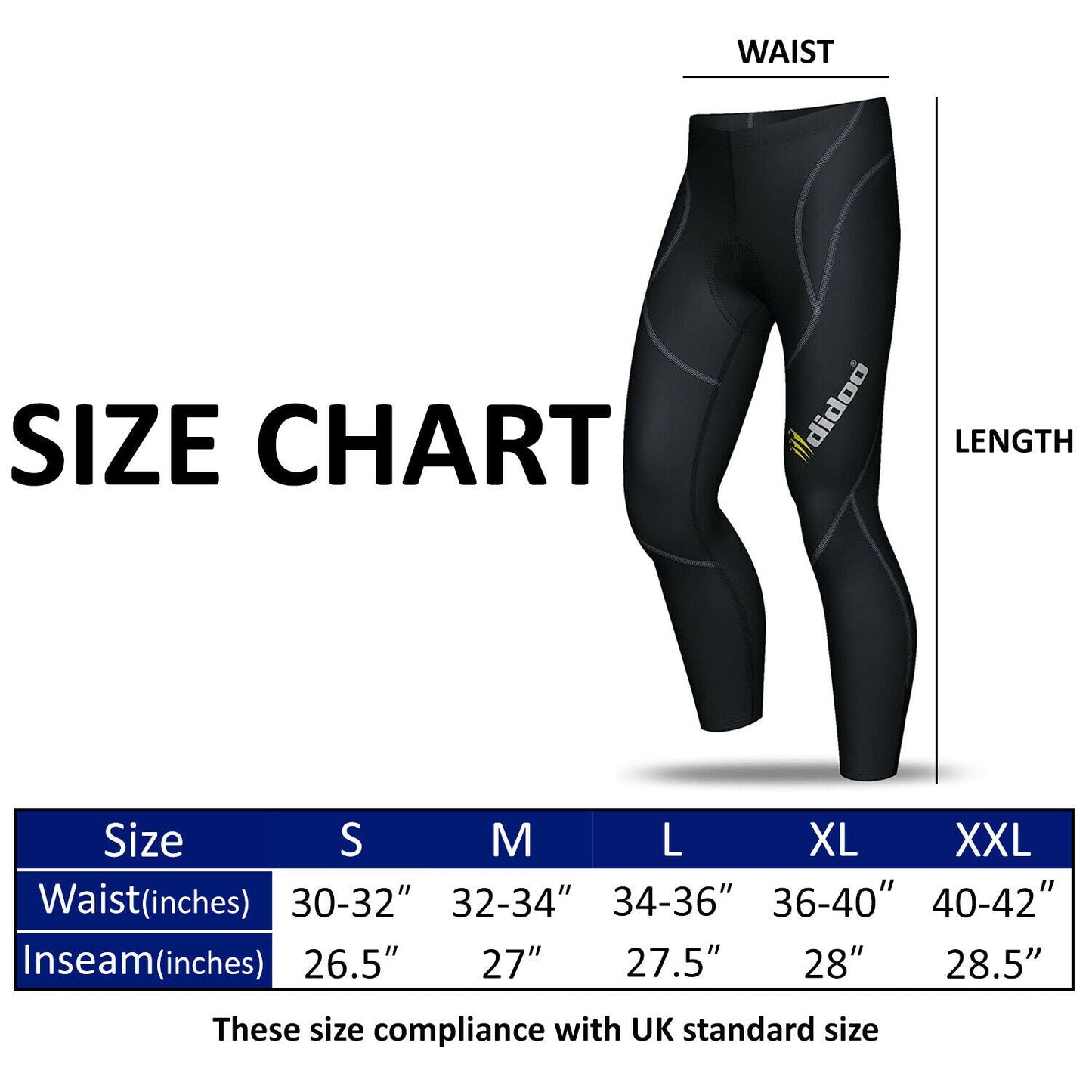 DiDoo Men's Classic Cycling Pants