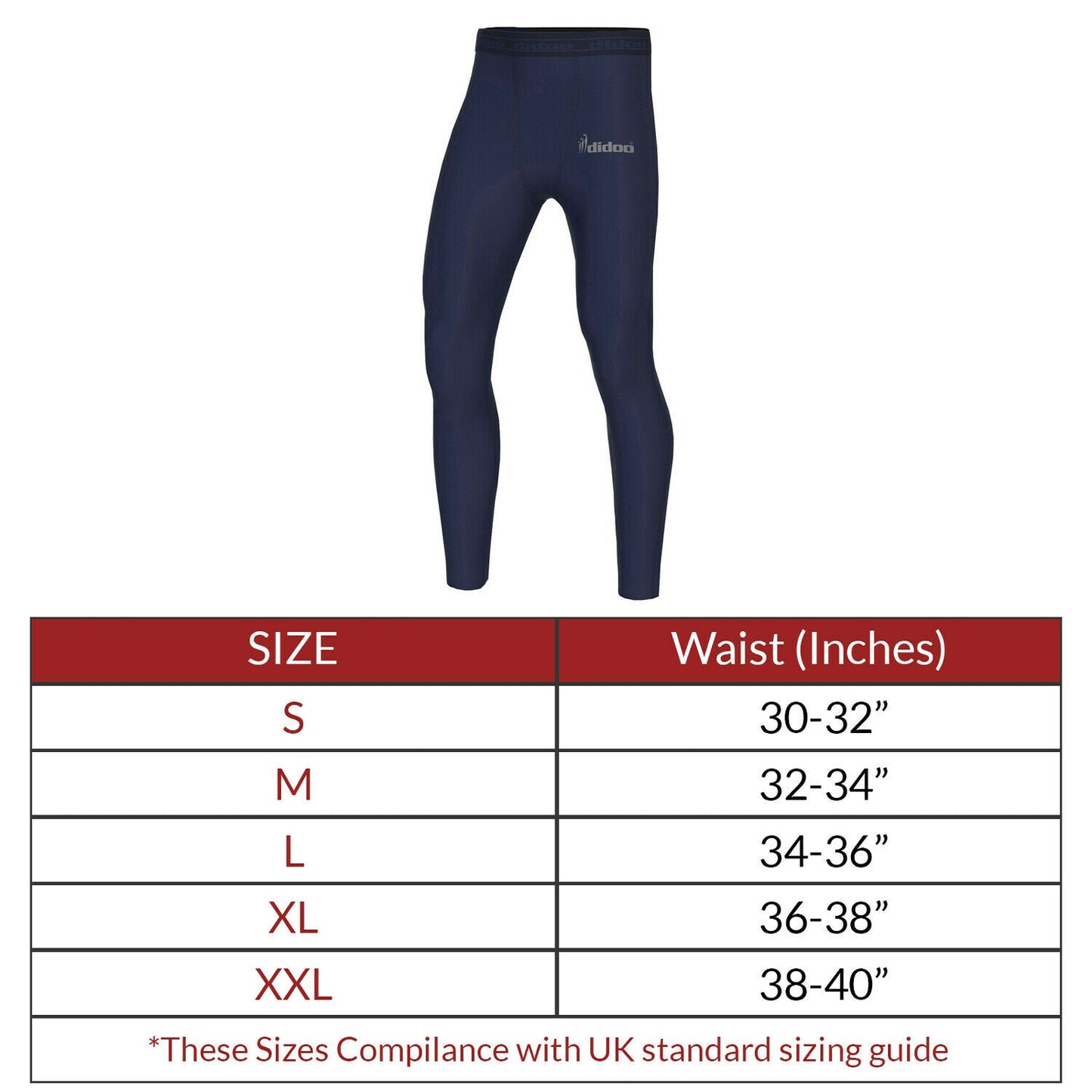 DiDOO Men's Compression Base Layer Leggings