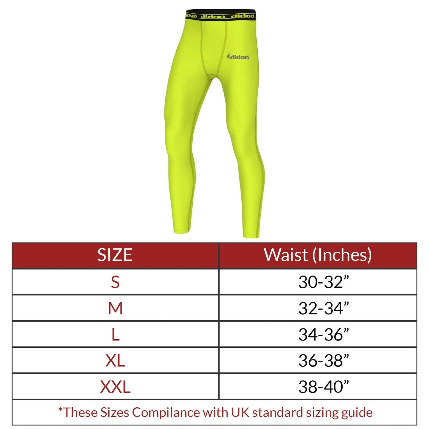 DiDOO Men's Compression Base Layer Leggings