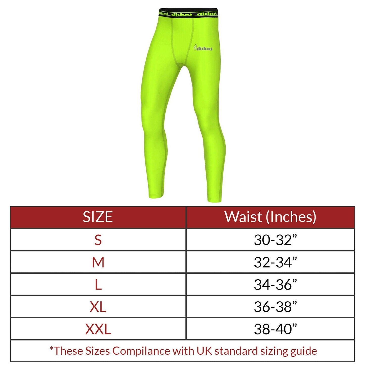 DiDOO Men's Compression Base Layer Leggings