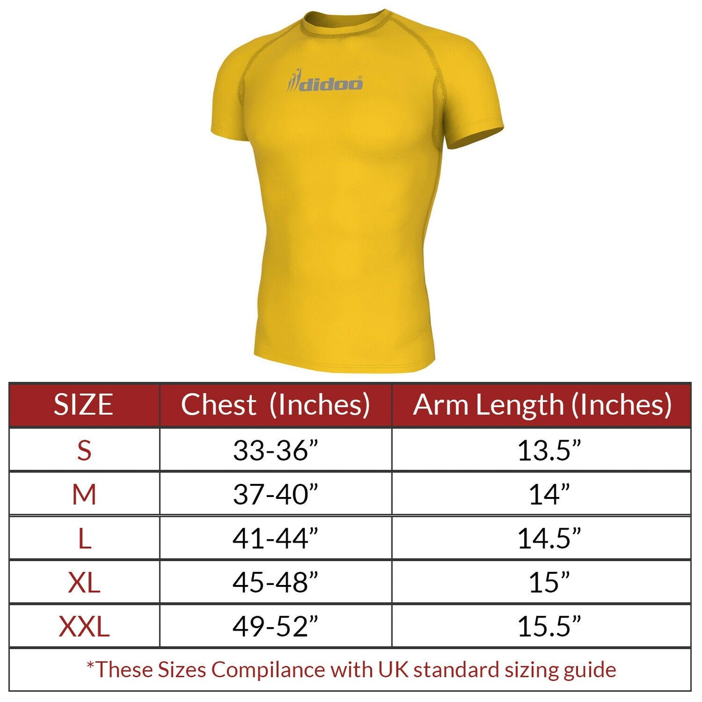 DiDOO Men's Compression Base Layer Short Sleeve Tops