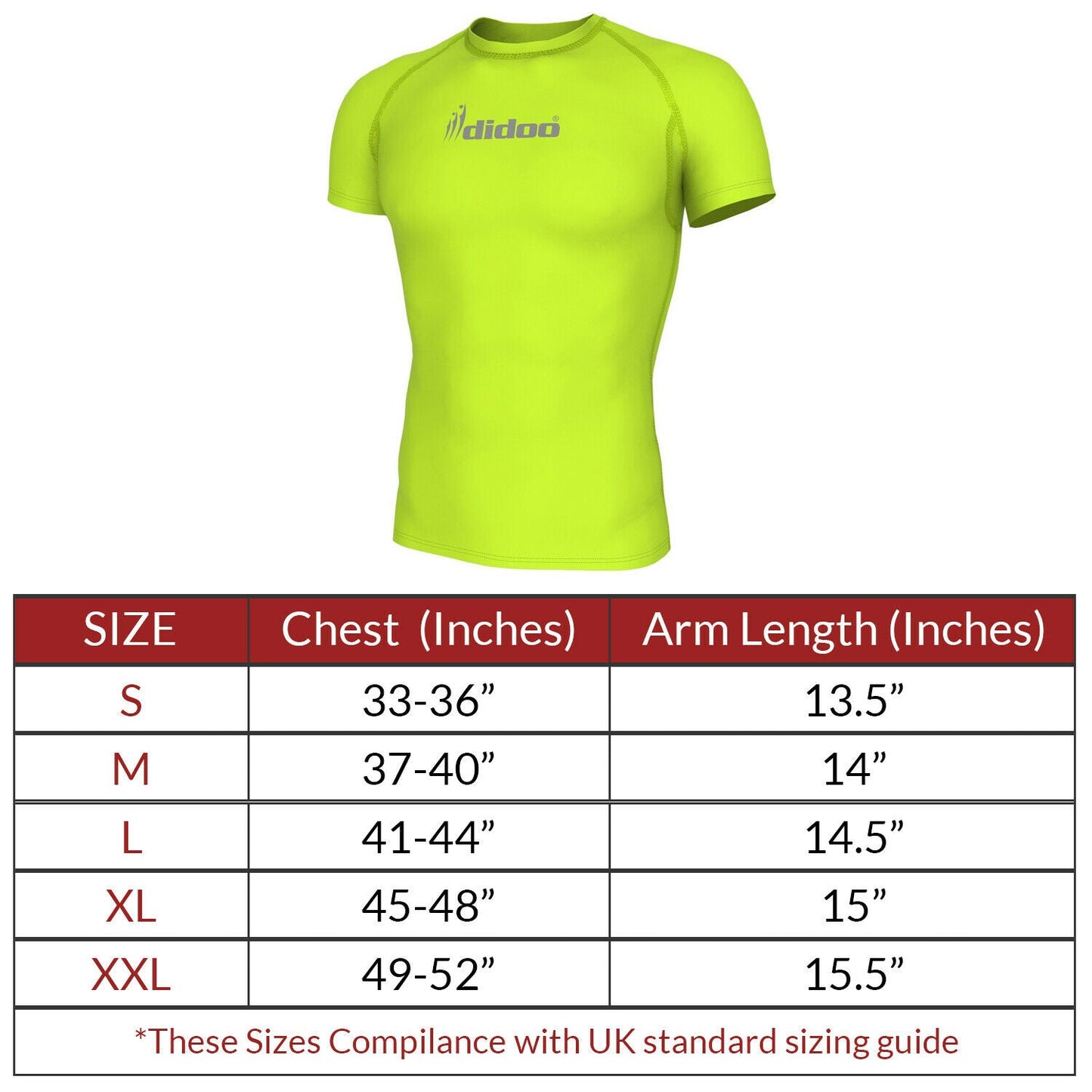 DiDOO Men's Compression Base Layer Short Sleeve Tops