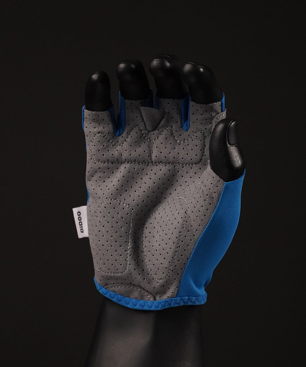 DiDOO Smart Pro Lightweight Short Finger Cycling Gloves Sea Blue Colour