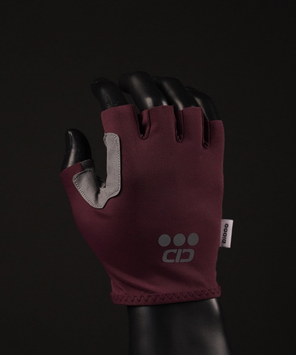 DiDOO Smart Pro Lightweight Short Finger Cycling Gloves Plum Colour