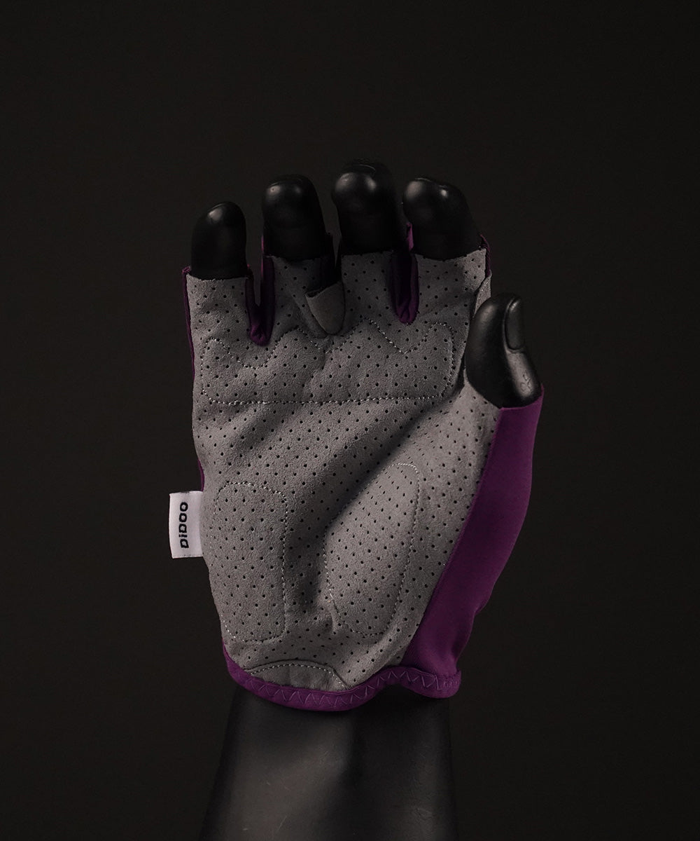 DiDOO Smart Pro Lightweight Short Finger Cycling Gloves Purple Colour