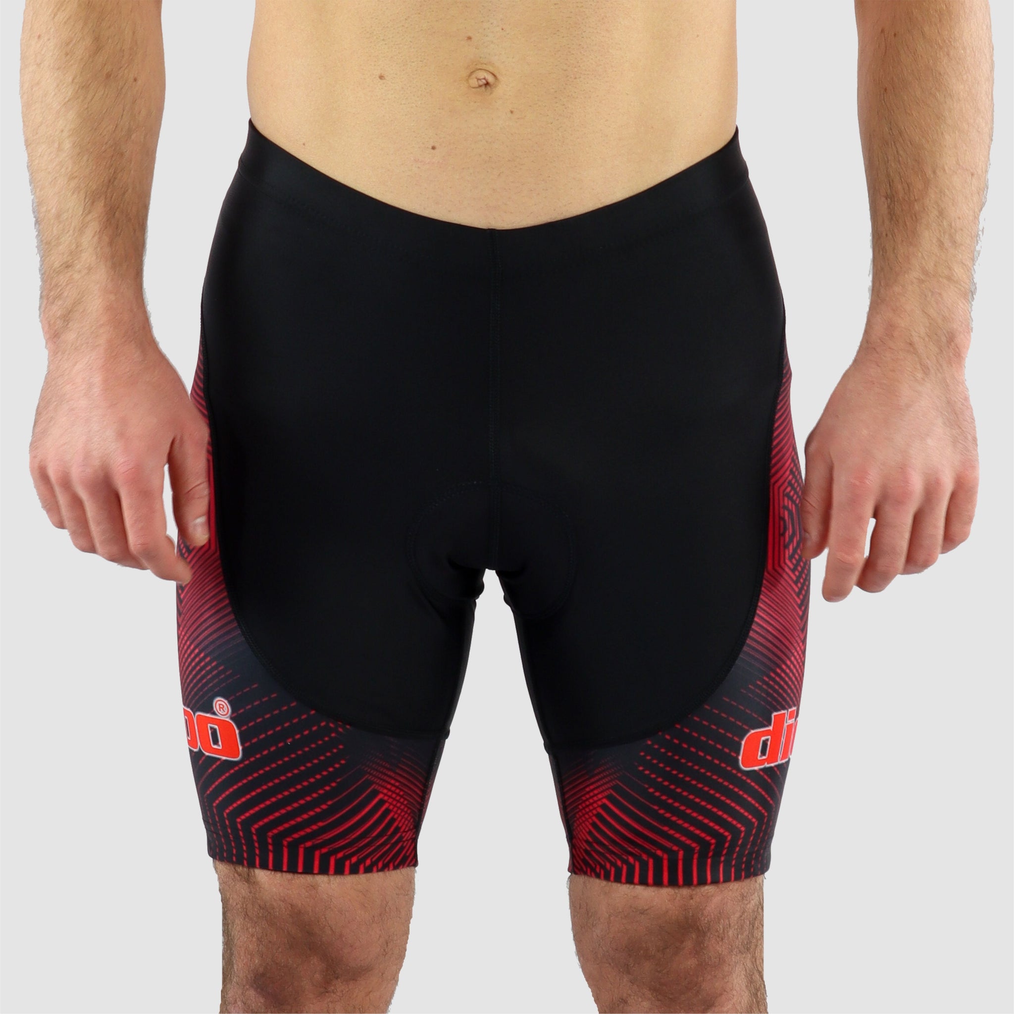 DiDOO Men's Classic Quick Dry Padded Cycling Shorts Black and Red