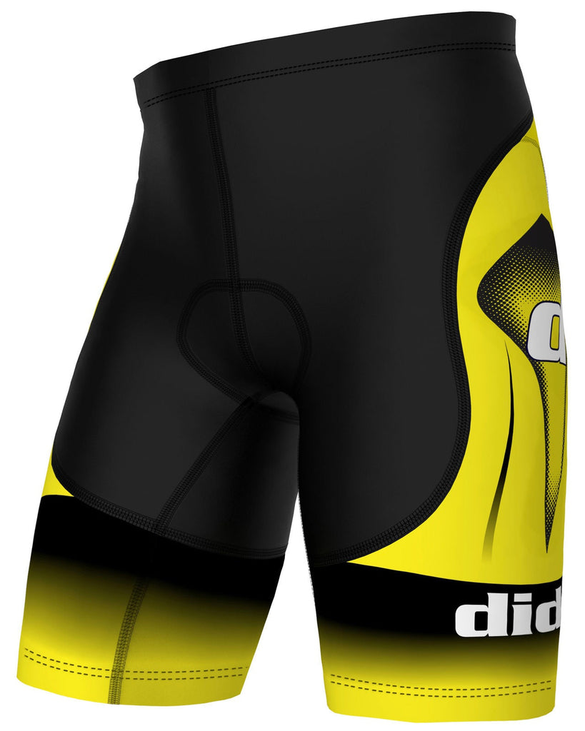 Yellow and Black Padded Cycling Shorts