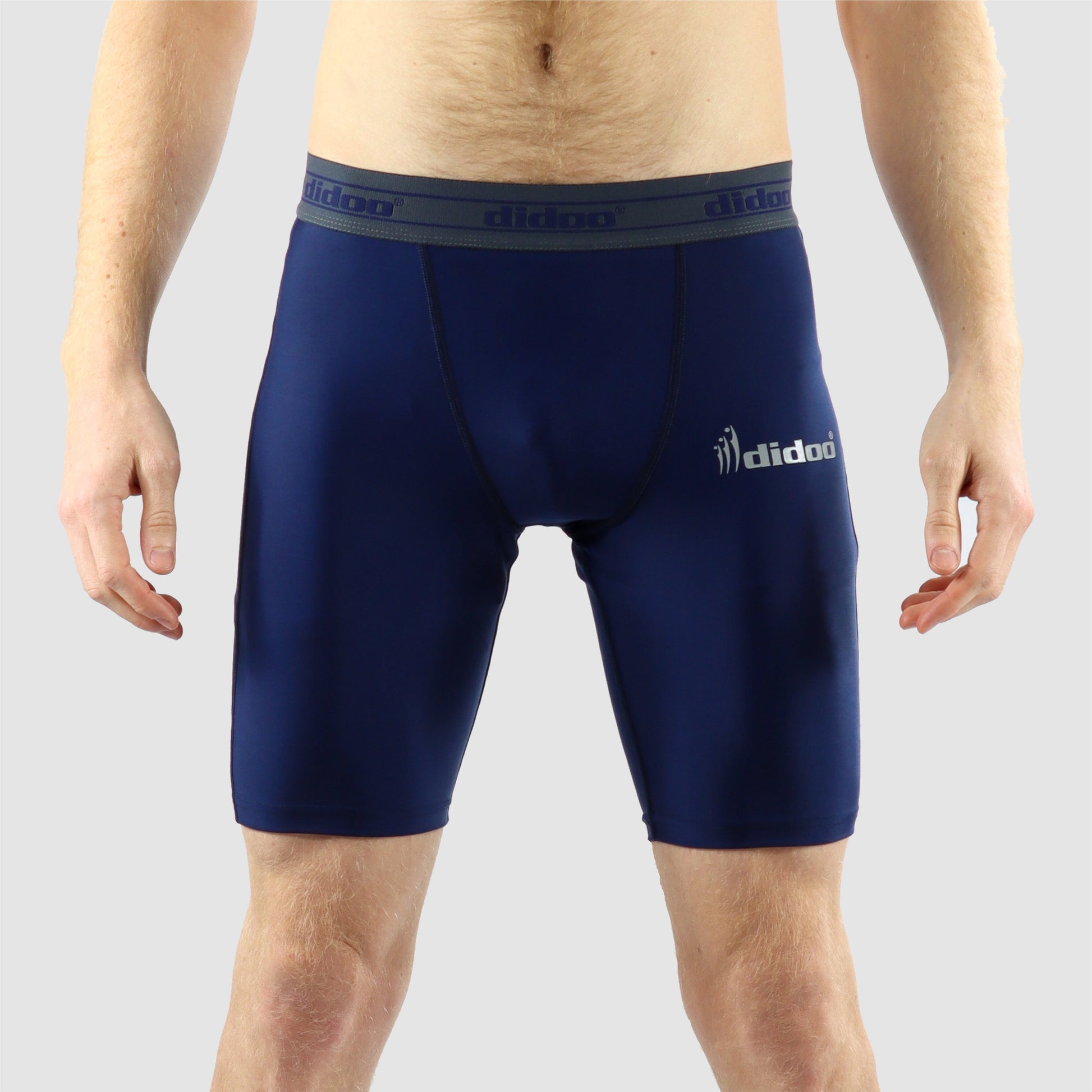 Navy Blue DiDOO Men's Compression Base Layer Shorts