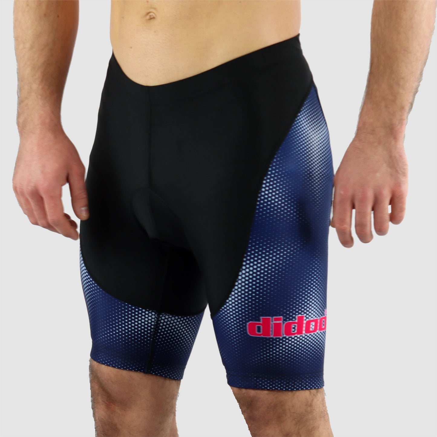DiDOO Men's Classic Quick Dry Padded Cycling Shorts Black and Navy Blue