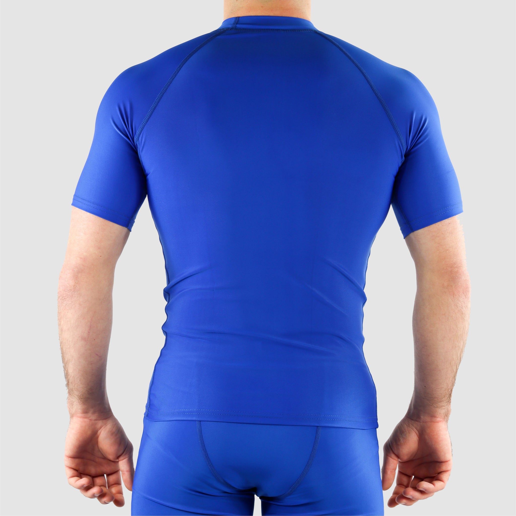 Royal blue DiDOO Men's Compression Base Layer Short Sleeve Tops