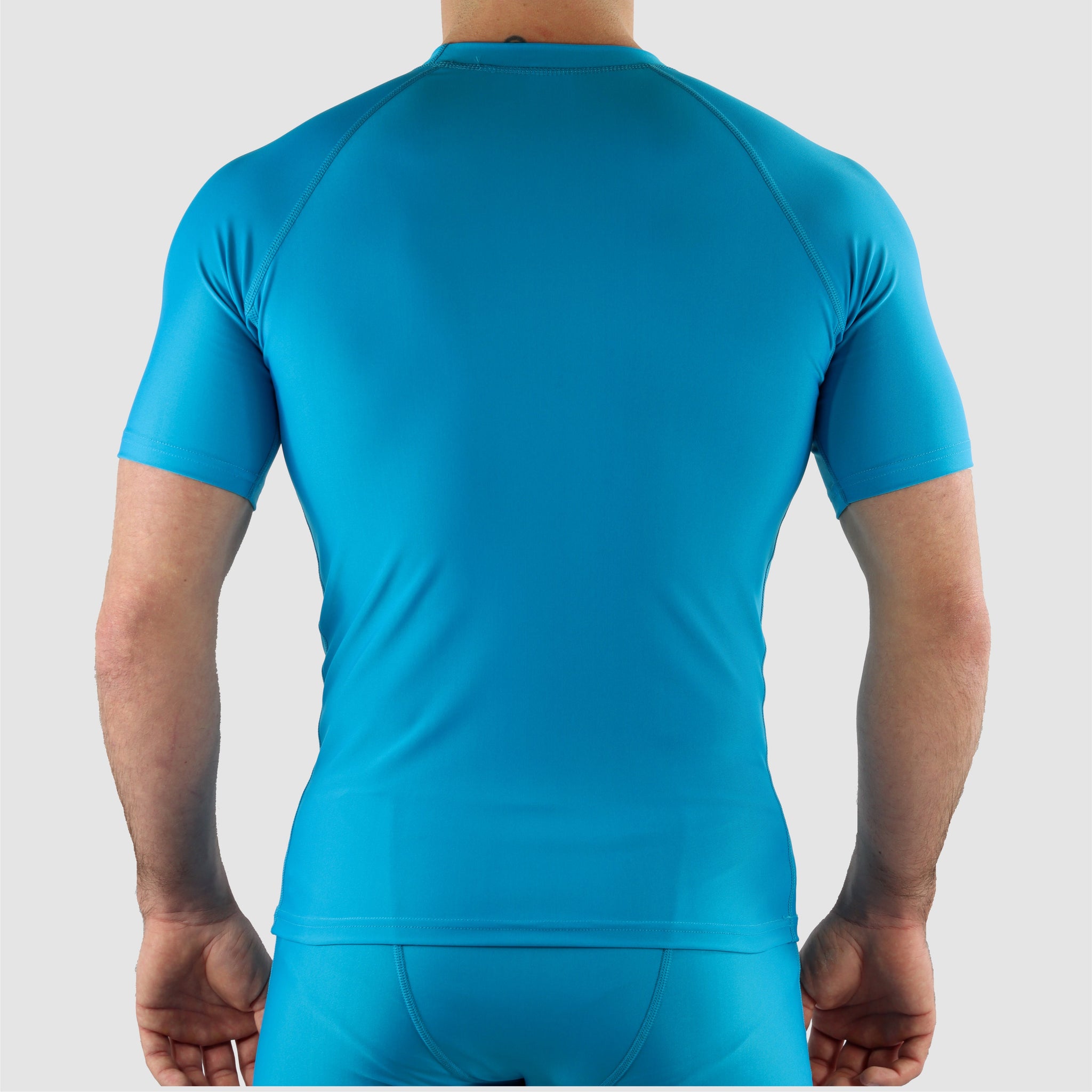 Light BlueDiDOO Men's Compression Base Layer Short Sleeve Tops
