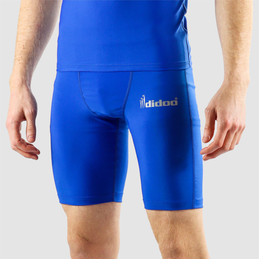 Blue DiDOO Men's Compression Base Layer Shorts