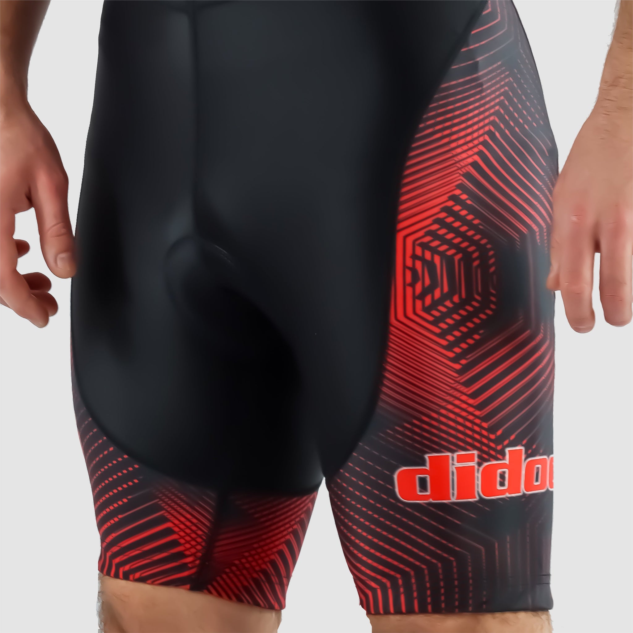 DiDOO Men's Classic Quick Dry Padded Cycling Bib Shorts Black and Red