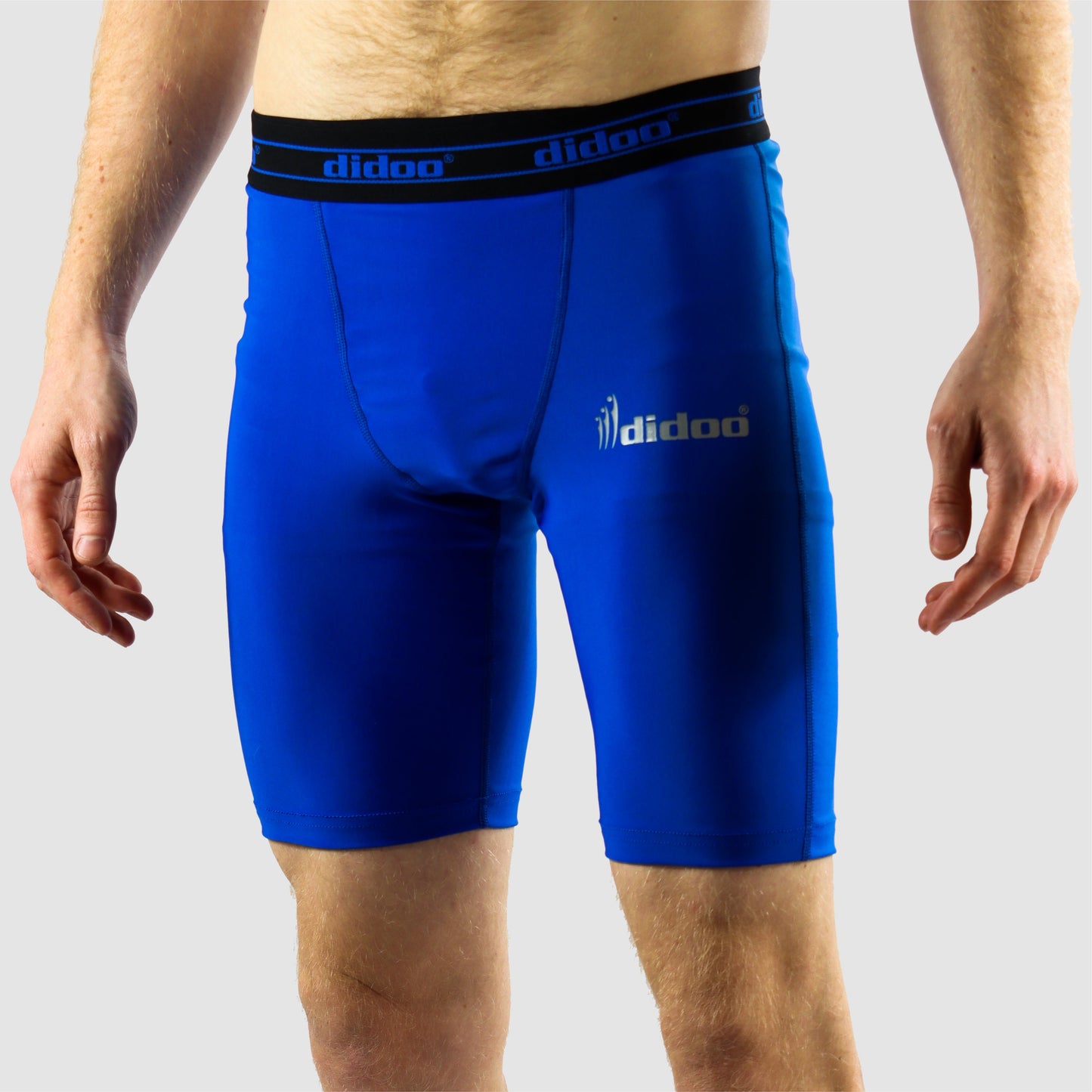 Blue DiDOO Men's Compression Base Layer Shorts