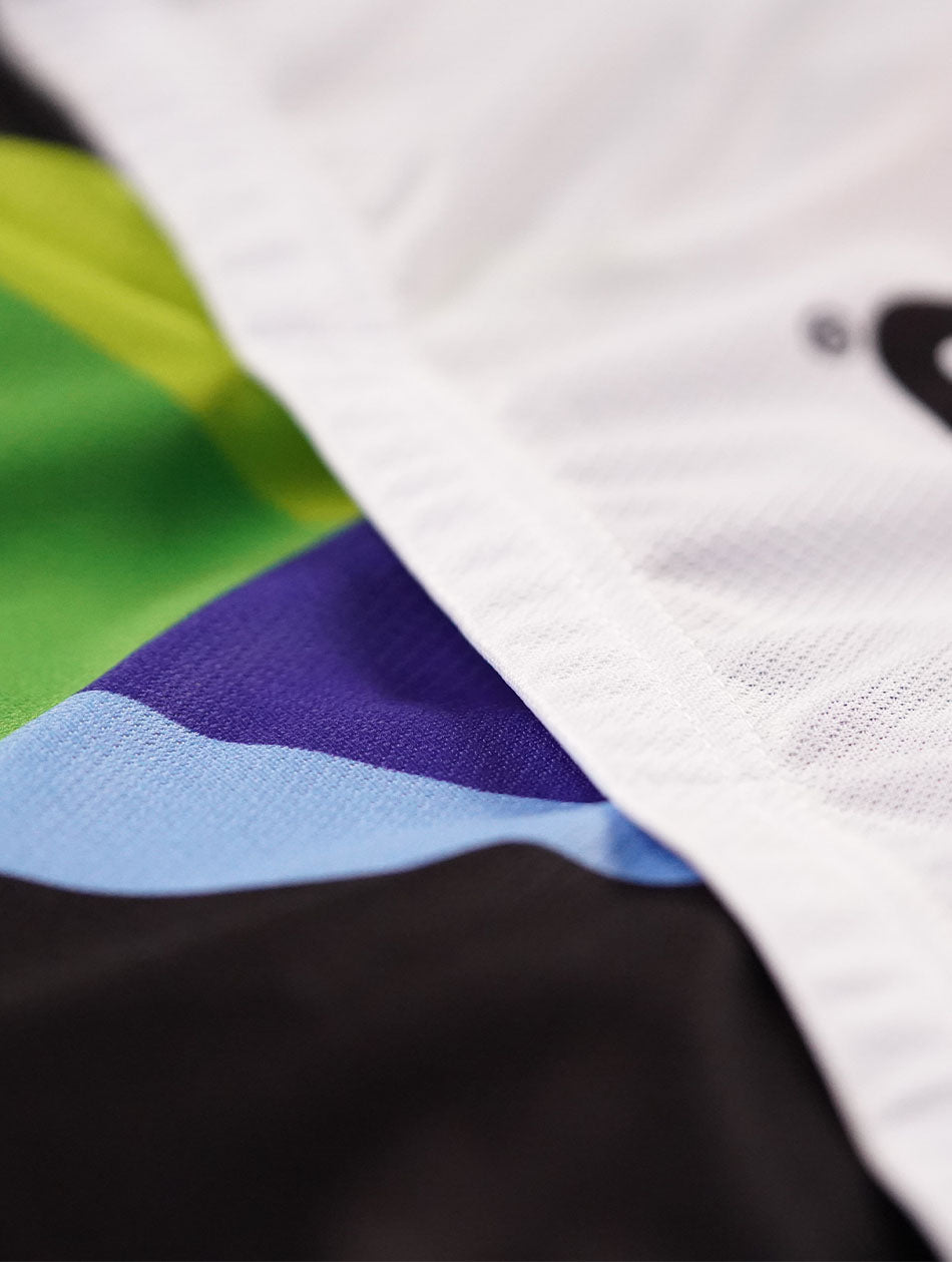 DiDOO Men's Power Pro Short Sleeve Cycling Jersey Black and white