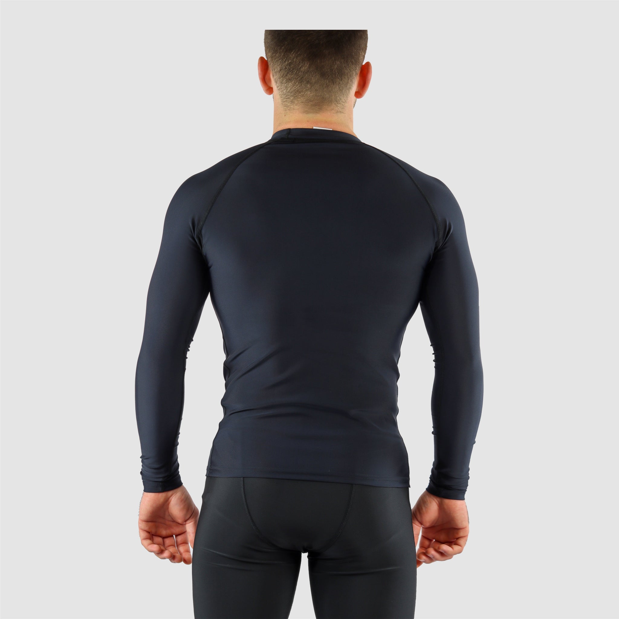 Black DiDOO Men's Compression Baselayer Top Long Sleeve