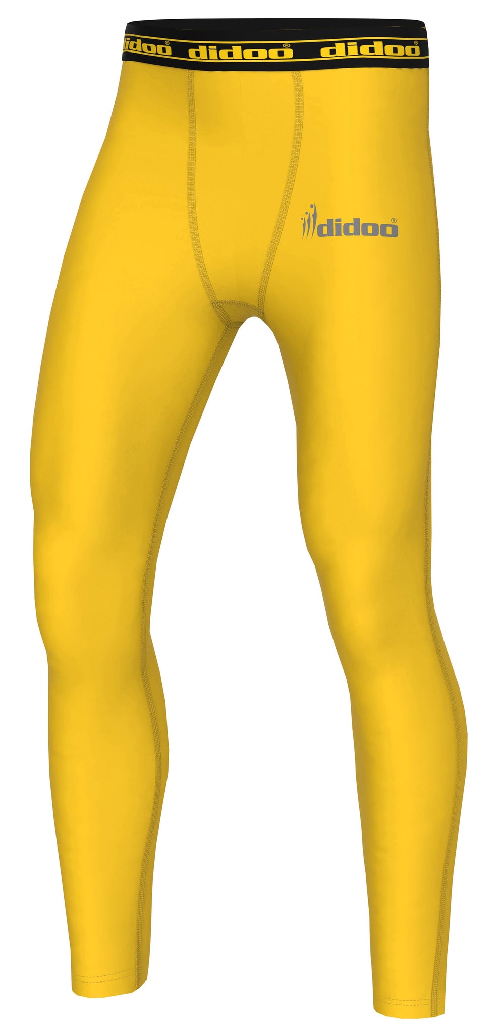 Yellow DiDOO Men's Compression Base Layer Leggings