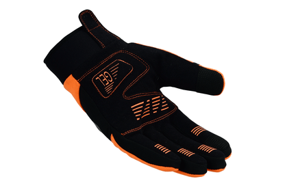 Men's Waterproof Winter Cycling Gloves Short Cuff Hi-Viz Orange
