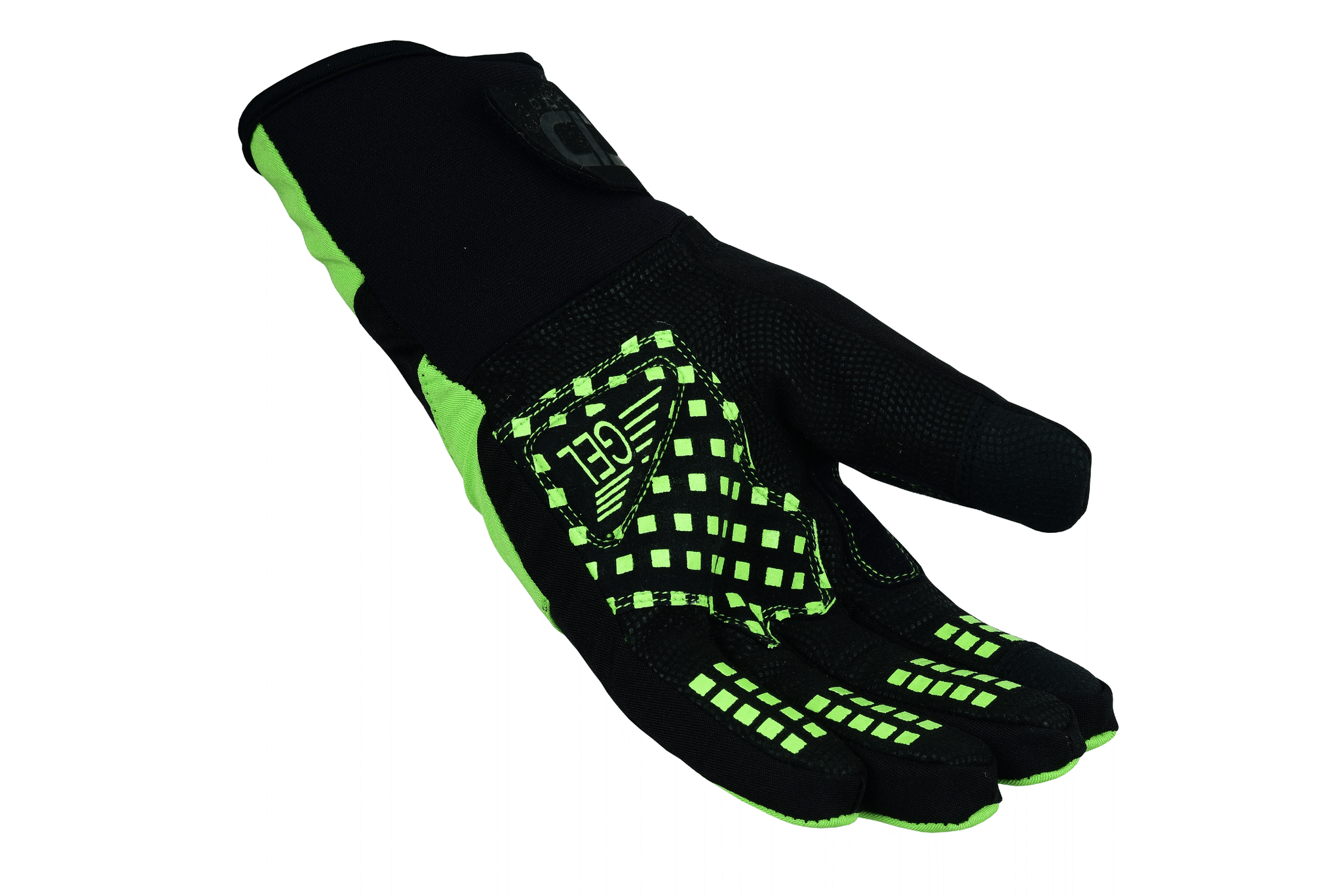 Men's Waterproof Cycling Gloves Hi-Viz Green