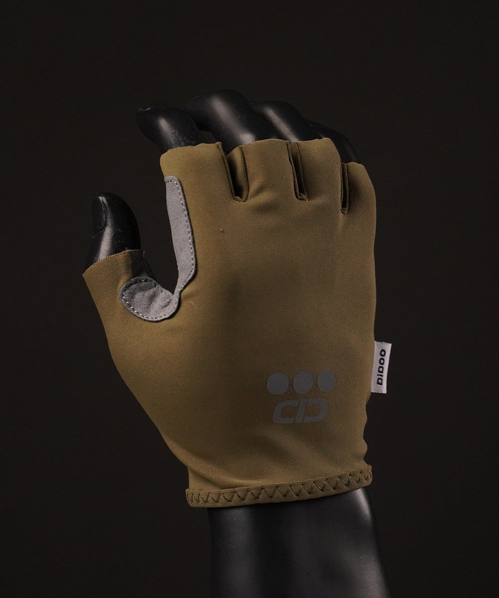 Lightweight Short Finger Cycling Glove Olive Green DidooSports
