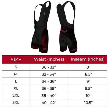 DiDOO Men's Classic Quick Dry Padded Cycling Bib Shorts Black and Red