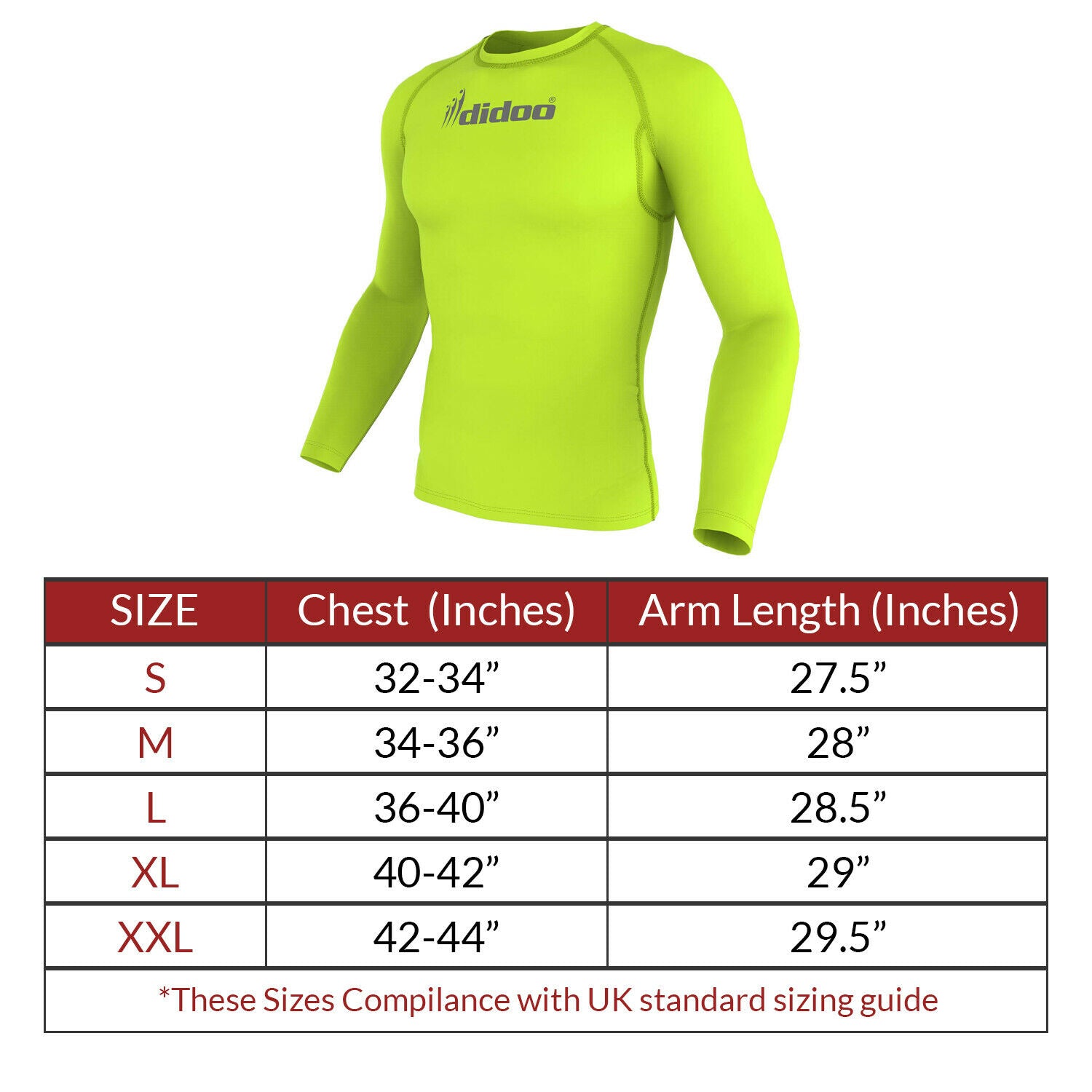 DiDOO Men's Compression Baselayer Top Long Sleeve